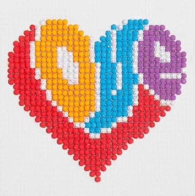 DIAMOND DOTZ LOVE - Diamond Painting - 649 Dotz - 10x10 cm