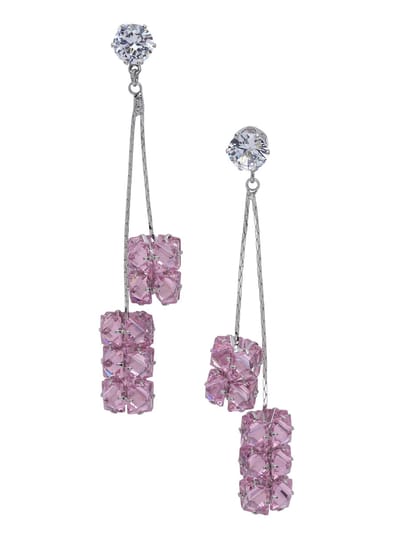 AVANT-GARDE PARIS Oorbellen - Tassel - Elegante - Kristal - 8 cm - Post en Achterkant Sluiting