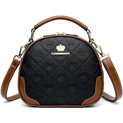 Nieuwe Mode Bedrukte Dames Tas Kleine Tas Retro Niche Textuur Crossbody Tas Dames Veelzijdige Handgedragen Schoudertas black
