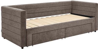 Vente-unique Bedbankje stof taupe 2 x 80 x 200 cm