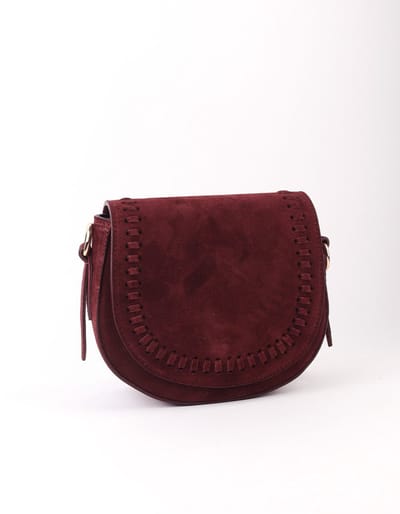 Giuliano lederen schodertas Nivine - Suede - Made in Italy - Bordeaux