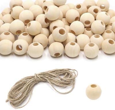Houten kralen 12mm - natuurlijk materiaal - 100 stuks voor DIY sieraden maken - ShopVlot