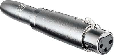 Powteq - Professionele XLR adapter - XLR female naar 6.35 mm jack female - Stereo - XLR 3 pins - Metalen behuizing