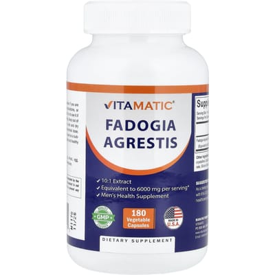 Vitamatic, Fadogia Agrestis, 6 000 mg, 180 Capsules Végétales
