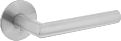 Intersteel Deurkruk Hoek 90° op rond magneet rozet rvs geborsteld