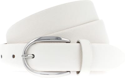 Vanzetti Leren Riem Classics 30mm Cambered Leather Belt W100 White Wit