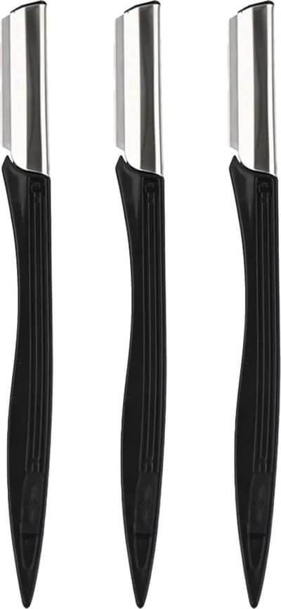 INTER-ESQUE Wenkbrauw Mesje - Dermaplaning - Wenkbrauw Scheermesje - Eyebrow Razor - 3 Stuks - Zwart