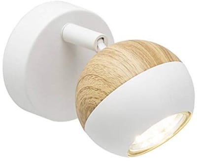 Spotlamp GU10 3W Warmwit - Wandlampspot Metalen Hout