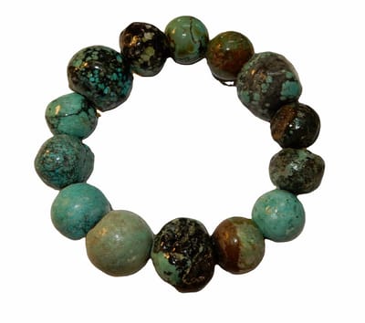 Armband van Natuurlijke Turkoois Kralen 18+ mm