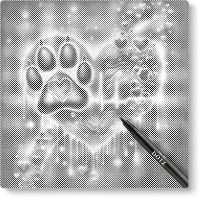 Huisdierliefde | Dot painting | 40x40cm | Dot painting | Oh My Dotz | Dots stippen | Diamond painting & Schilderen op nummer alternatief | Happy hobby