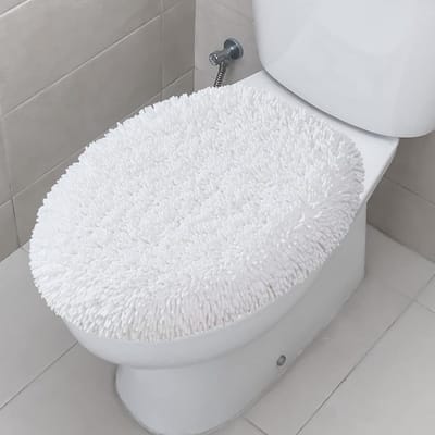 Ultrazachte Shaggy Chenille Toiletdekselhoes voor Badkamer - Pluche en Absorberend