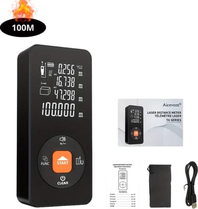 Livano Laserafstandsmeter - Laser - Afstandsmeter - Afstandmeter - Rangefinder - Digitale Meetlint - Precisiegereedschap - 100 Meter