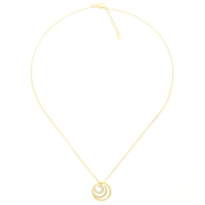 Orphelia 'Elaine' Dames 925 Sterling Zilveren Ketting met Hanger - Goud ZH-7084/2