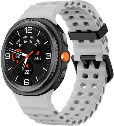 Strap-it Ocean siliconen bandje met gespsluiting geschikt voor Samsung Galaxy Watch 9 (40/44mm) / Watch 8 (40/44mm) / 8 Classic (46mm) - grijs