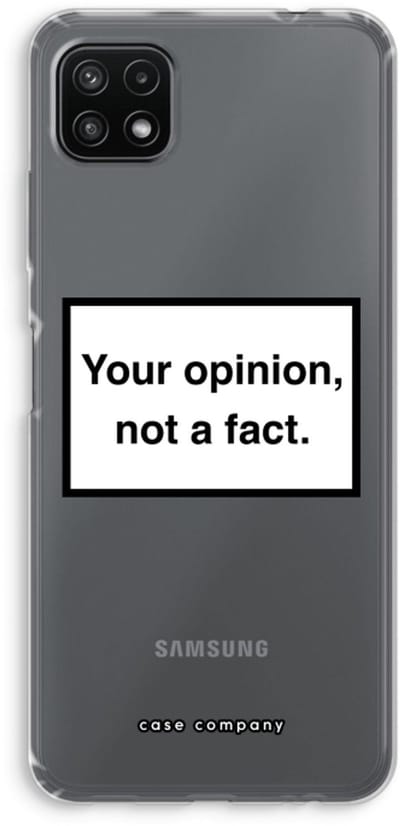 Case Company® - Hoesje geschikt voor Samsung Galaxy A22 5G hoesje - Your opinion - Soft Cover Telefoonhoesje - Bescherming aan alle Kanten en Schermrand