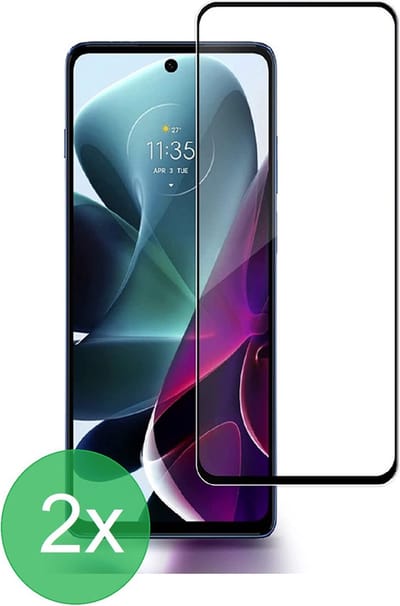 Full Screenprotector 2x Geschikt voor Motorola Moto G200 5G - screen protector - volledige glas - bescherming - beschermglas - ZT Accessoires