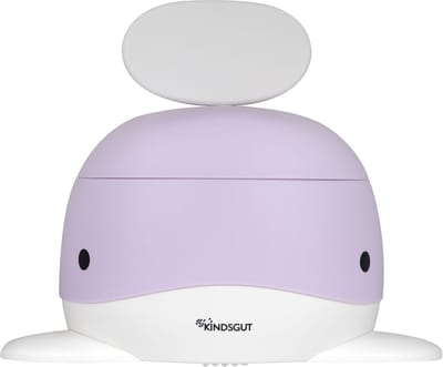 Kindsgut - WC potje peuter - Lila - Walvisdesign - Antislip & Uitneembare binnenkant - Plaspotje met deksel voor zindelijkheidstraining