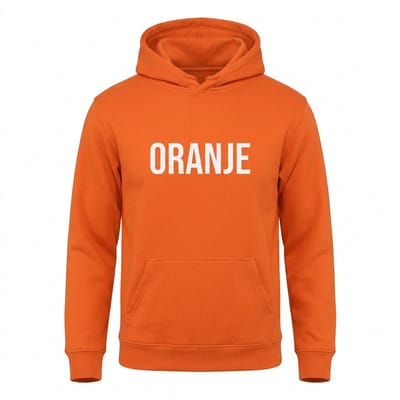 Oranje EK WK & Koningsdag Hoodie Met Tekst Oranje - MAAT XS - Oranje Kleding - Uniseks Pasvorm - Voor Dames & Heren
