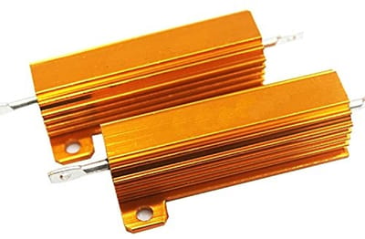 Dailygoody - Aluminium Behuizing Weerstand - 50W 100 Ohm - Goede warmteafvoer - Goud - Wirewound Weerstand - Geschikt voor AC/DC toepassingen - 2 Stuk