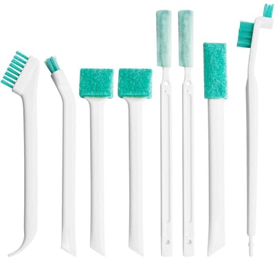 Dailygoods- Schoonmaakborstel Set van 8 - Spleetreinigingsborstel - Detailborstel - Keuken/Badkamer - Hoogwaardig ABS - Sterk en duurzaam - Reinigingsborstel