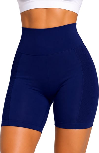 SparkNine Sculptfit sport short fitness - dames - S - blauw - hoge taille & buttlift - shapend - hoog elastisch naadloos - ademend