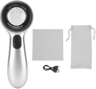 Dailygoods - 30x LED Vergrootglas met 4 Verlichtingsmodi voor Sieraden en Inspectie