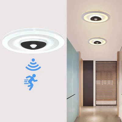 Ronde LED Plafondlamp met Bewegingsmelder - 15W - Warm Wit 4500K voor Binnen