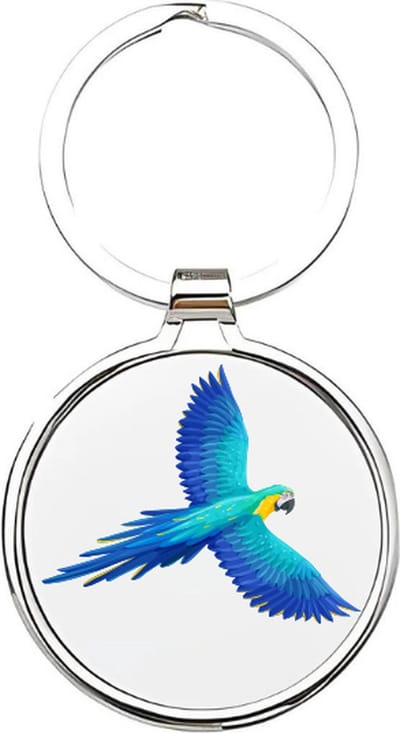Akyol - Papegaaien Sleutelhanger - papegaai - dierenliefhebbers - blauwe papegaaien - ara - kaketoe - amazone vogel - vogel - Rode ara - sleutelhanger voor dierenliefhebbers - gevogelte - dierentuindier - huisdier - 4 x 7,5 CM