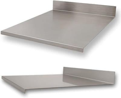 Pastabord Roestvrij Staal - Keuken Werkblad - Voedsel Bereiding - Hygiënisch Dubbelzijdig - 40x60x3 cm - Zilverkleurig