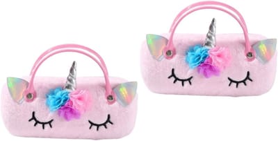 Brillenhoesjes Set - Opbergdoosjes Zonnebril - Veilig Vervoer - Zachte Pluche Voering - 18x8.5x5.5cm - Kleurrijk Cartoon