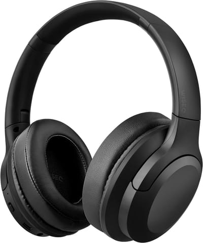 WiseQ ANC Koptelefoon Kinderen – Draadloze Koptelefoon Kind – Active Noise Cancelling – 35u Bluetooth – Hufterproof met Microfoon – Zwart