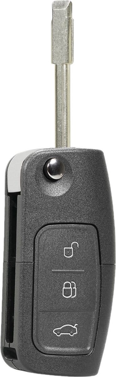 TLVX Sterke Autosleutel Behuizing Geschikt voor Ford Fiesta / Focus / Mondeo / Galaxy / B-Max / C-Max / S-Max / Kuga / Sleutelbaard F021 / Ter vervanging van Originele Sleutel behuizing / Afstandsbediening Auto / 3 knops / Achterklep knop / 3 knoppen
