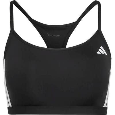 Adidas Optime Essentials 3 Stripes Sportbeha Met Lage Impact Zwart XL Vrouw