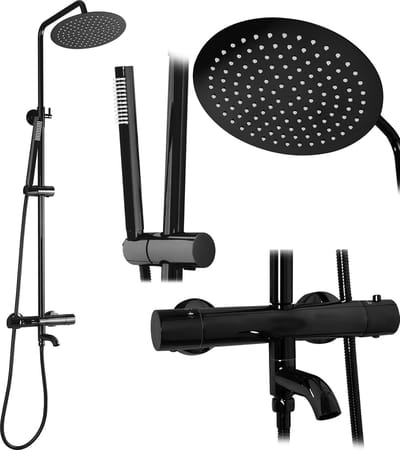 Rea Lungo Regendouche Zwart 117cm