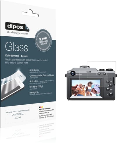 dipos – 2x Matte Pantserfolie geschikt voor CAMWORLD AC16 | 9H Screenprotector