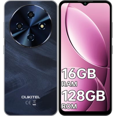 Téléphone OUKITEL C5 Débloqué, 16(4+12) Téléphone Portable 6 Go RAM + 128 Go/TF 1 To ROM, Écran Goutte d'Eau 6,52 , Batterie 5000 mAh Téléphones Android