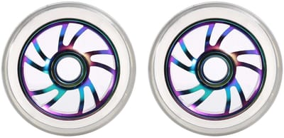 Dailygoods- Skateboardwielen 110mm - PU-materiaal - Aluminiumlegering kern - Abec 9 lagers - Stuntprestaties - Slijtvast en schokabsorberend - Scooterwielen