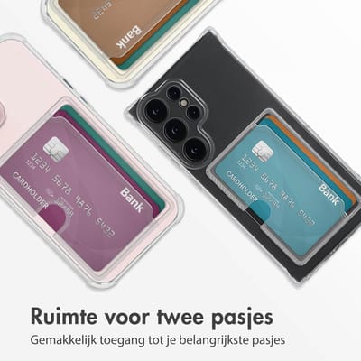 imoshion Softcase Backcover met pasjeshouder voor de Samsung Galaxy S24 Ultra - Transparant