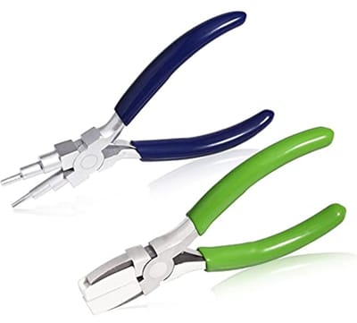 6-in-1 Vergrendelbare Tangen Set voor Hobbymakers - 2 Stuks Juweliers Tangen met PVC Handgrepen