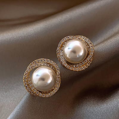 2 Pièces Boucles d'Oreilles Tendance Mode Femme Perle Boucles d'Oreilles Extérieur Voyage Carnaval Banquet Fête Vacances Habillage Cadeaux gray