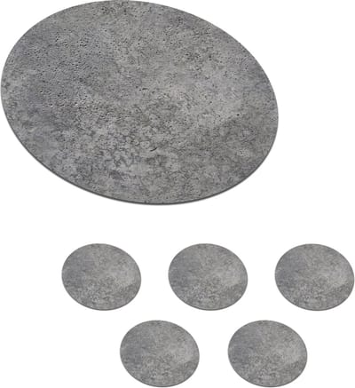 Onderzetters voor glazen - Rond - Patronen - Industrieel - Beton - 10x10 cm - Glasonderzetters - 6 stuks