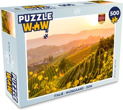 Puzzel Italië - Wijngaard - Zon - Legpuzzel - Puzzel 500 stukjes