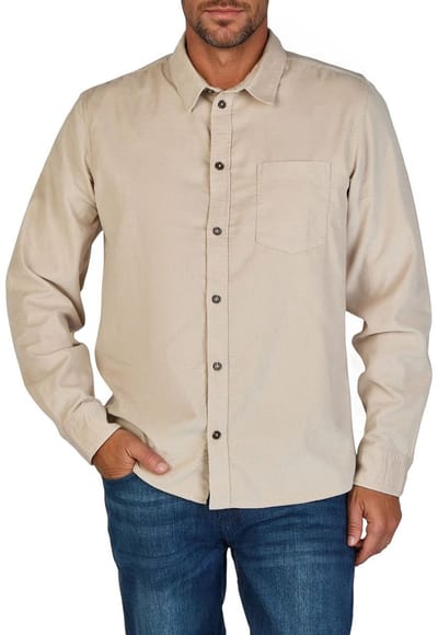 riverso Heren Overhemd RIVMorten regular fit Beige S Volwassenen gemaakt van 100% katoen