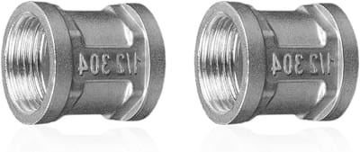 Roestvrijstalen dubbele nippel 1/2" inch IG x IG, binnendraad connector adapter voor buisaansluiting, duurzame en corrosiebestendige huls voor leidingen
