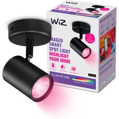 Wiz Opbouwspot Imageo Zwart Gekleurd Licht Gu10 5w