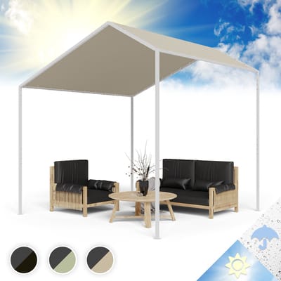 Blumfeldt Pergola, Metalen Paviljoen Met Polyester Schuin Dak, Luifel Met Frame, Vrijstaande Luifel, Zonwering Voor Tuin En Terras, Tuinhuisje Waterdicht En Stabiel, Aluminium Frame