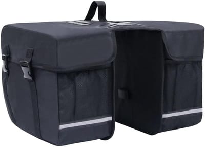Dubbele Fietstas - Bagagedrager Tas - Fietsen Boodschappen - Waterdicht 35 Liter - One Size - Zwart