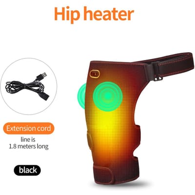 Support de hanche chauffant avec masseur Coussin chauffant électrique pour soulager la douleur sciatique Cuisse Fesse Coussin chauffant Cadeau de famille UK-Plug