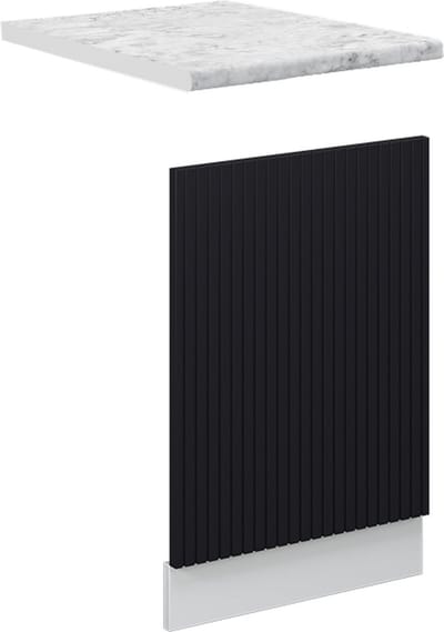 Vicco Fame-Line Frontpaneel – 45 cm, WB Marmer Zwart gestreept