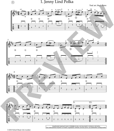Schott Music English Folk Tunes for Guitar - Diverse songbooks